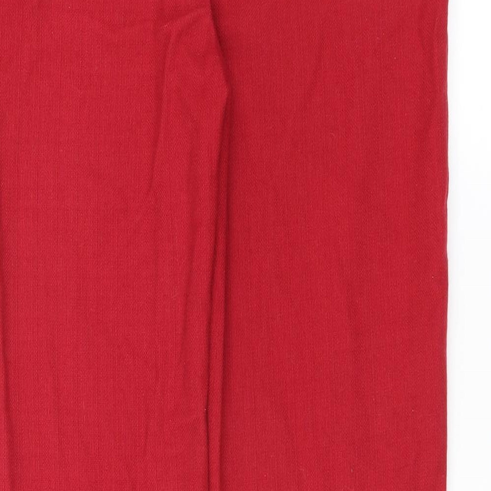 H&M Womens Red   Trousers  Size 8 L26 in - slim leg