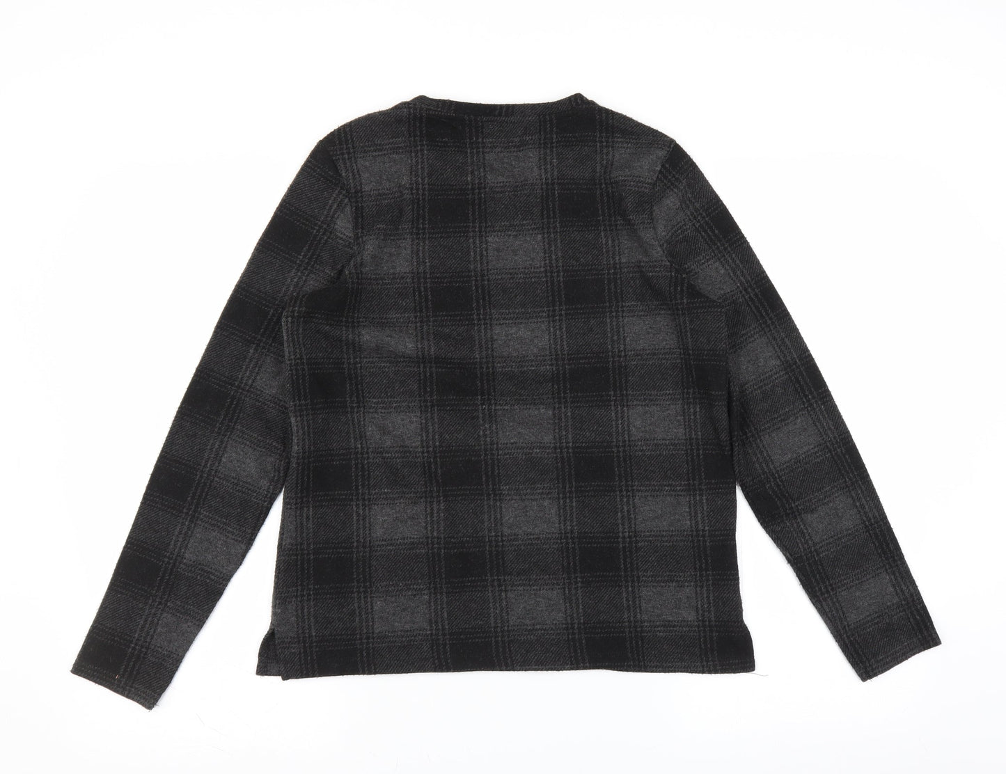 Sainsburys Womens Grey Check  Pullover Jumper Size 10