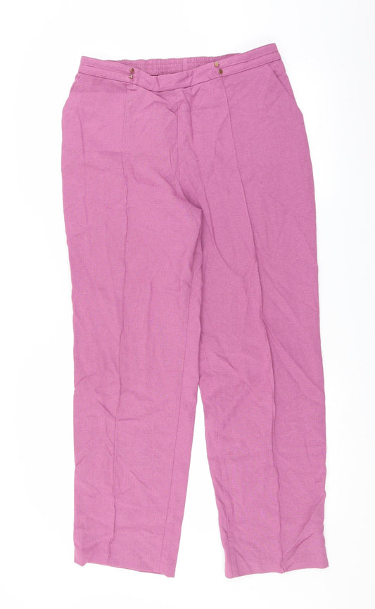 Marks and Spencer Womens Pink   Trousers  Size 14 L29 in
