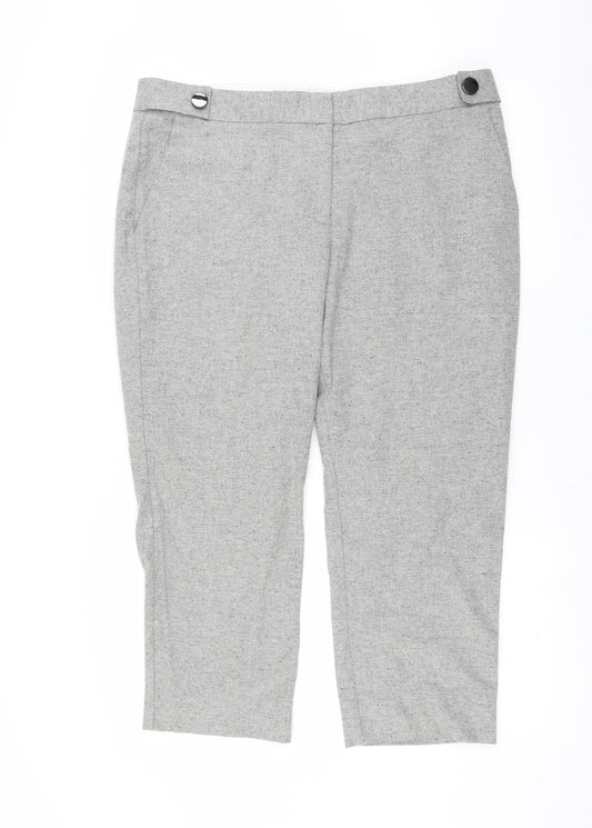 Marks and Spencer Womens Grey   Trousers  Size 18 L25 in