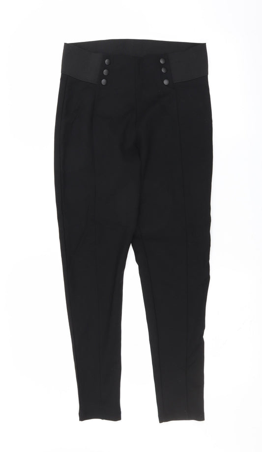 Marks and Spencer Womens Black   Trousers  Size 14 L28 in - legging style