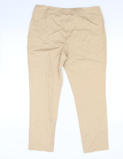 Preloved George Womens Beige   Trousers  Size 14 L25 in - Back