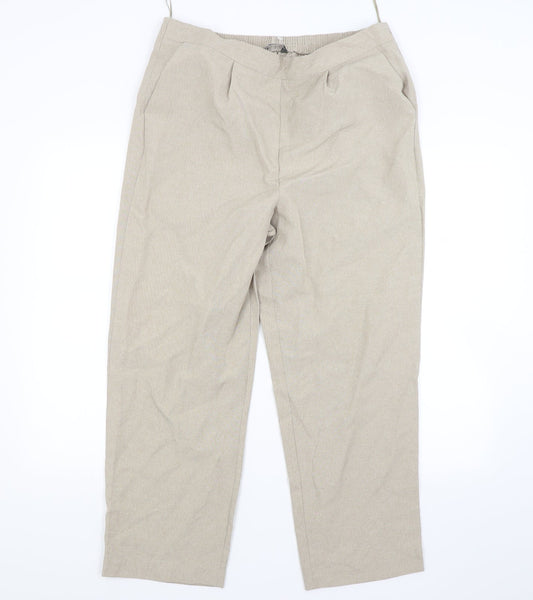 Bonmarché Womens Beige   Trousers  Size 16 L26 in