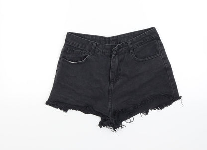 Preloved Pieta Womens Black   Cut-Off Shorts Size 10 - Front