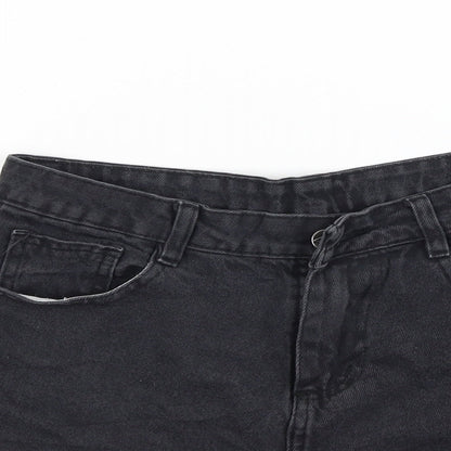 Preloved Pieta Womens Black   Cut-Off Shorts Size 10 - Detail