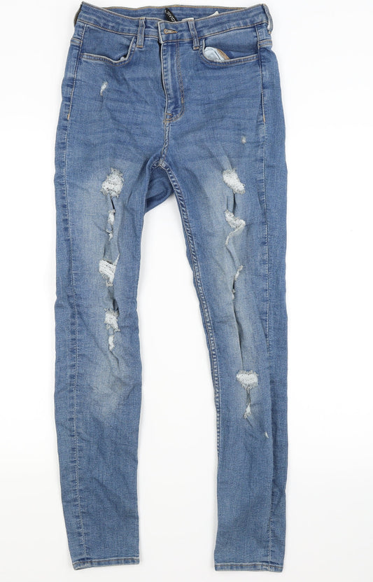Divided Womens Blue  Denim Skinny Jeans Size 10 L27 in