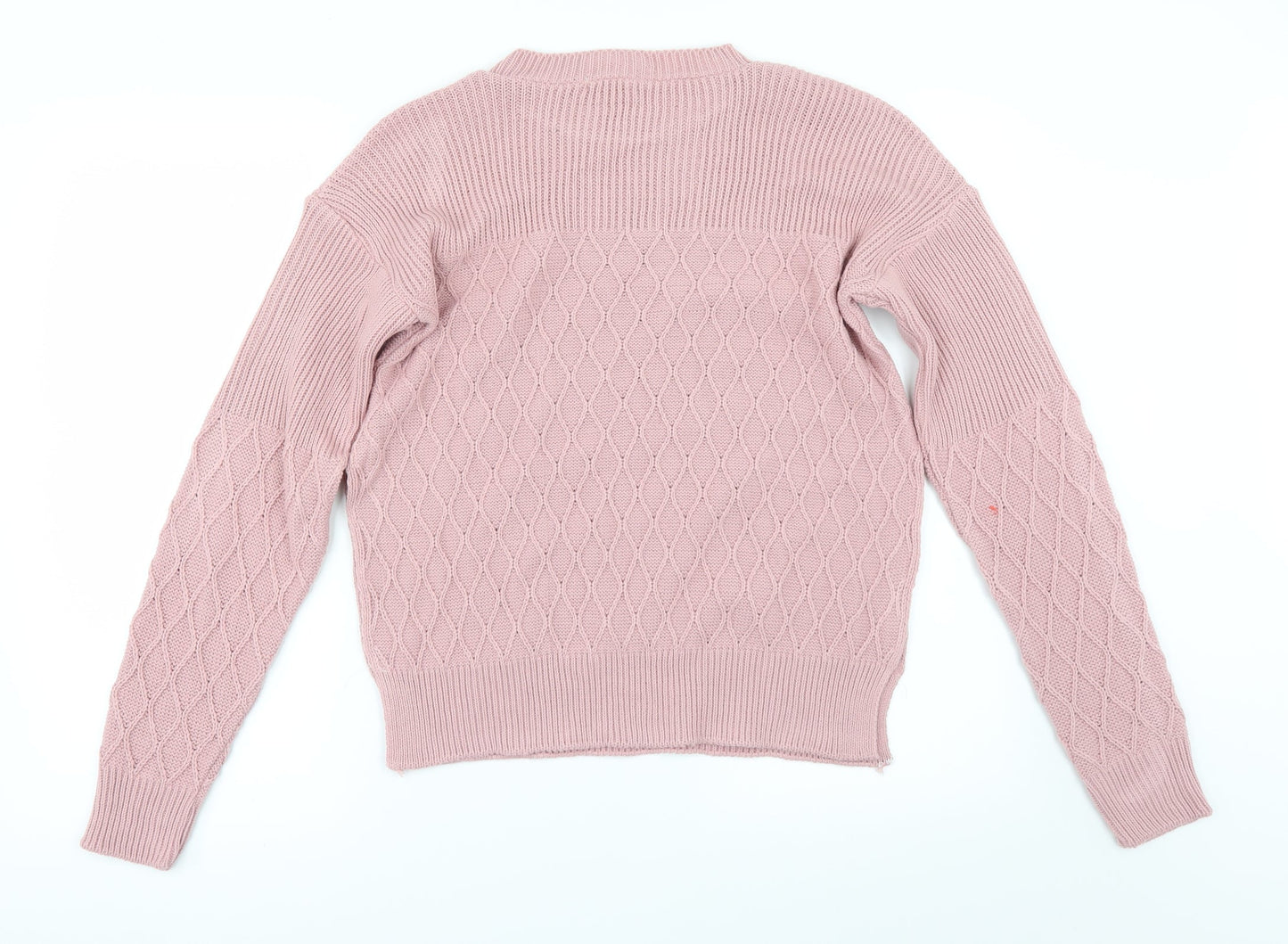 I SAW IT FIRST Womens Pink   Pullover Jumper Size M  - side slit
