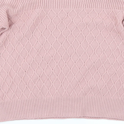 Preloved I SAW IT FIRST Womens Pink   Pullover Jumper Size M  - side slit - Label