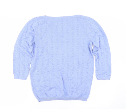 Preloved George Womens Blue   Pullover Jumper Size 10 - Back