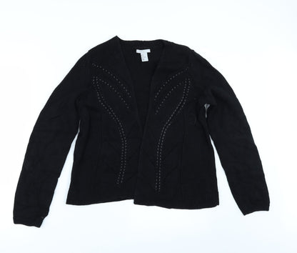 Preloved H&M Womens Black   Cardigan Jumper Size M - Front