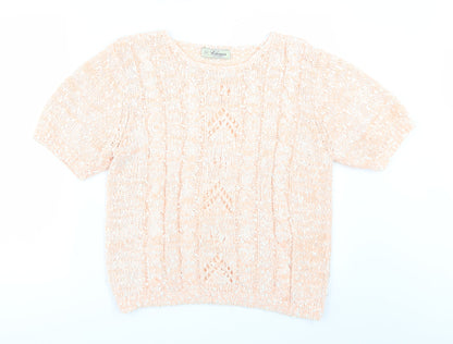 Preloved Debenhams Womens Orange   Pullover Jumper Size M - Front