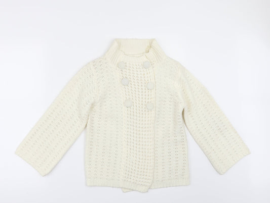 Internacionale Womens Ivory   Cardigan Jumper Size 8