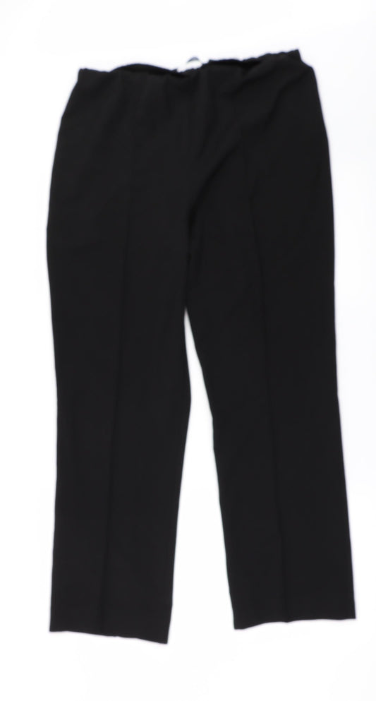 BM Womens Black   Trousers  Size 14 L29 in