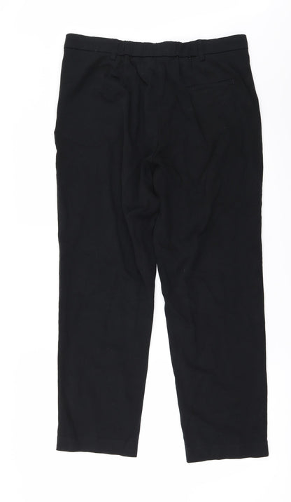 Preloved Marks and Spencer Mens Black   Trousers  Size 16 L29 in - Back
