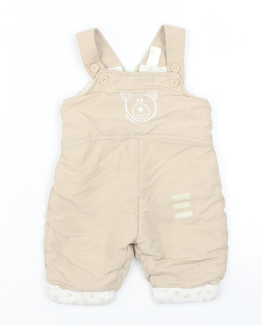 Tiny Ted Baby Beige   Romper One-Piece Size 3-6 Months  - Bear