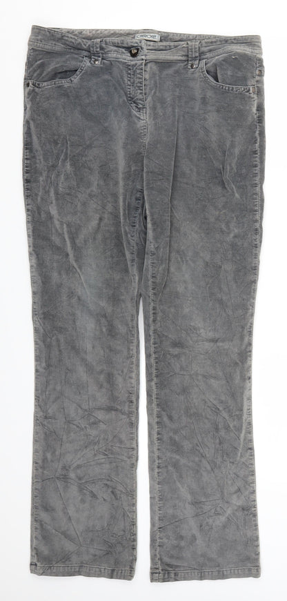 Preloved Cherokee Womens Grey   Trousers  Size 14 L30 in - Front