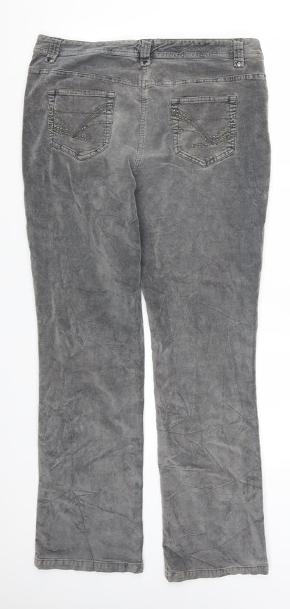 Preloved Cherokee Womens Grey   Trousers  Size 14 L30 in - Back