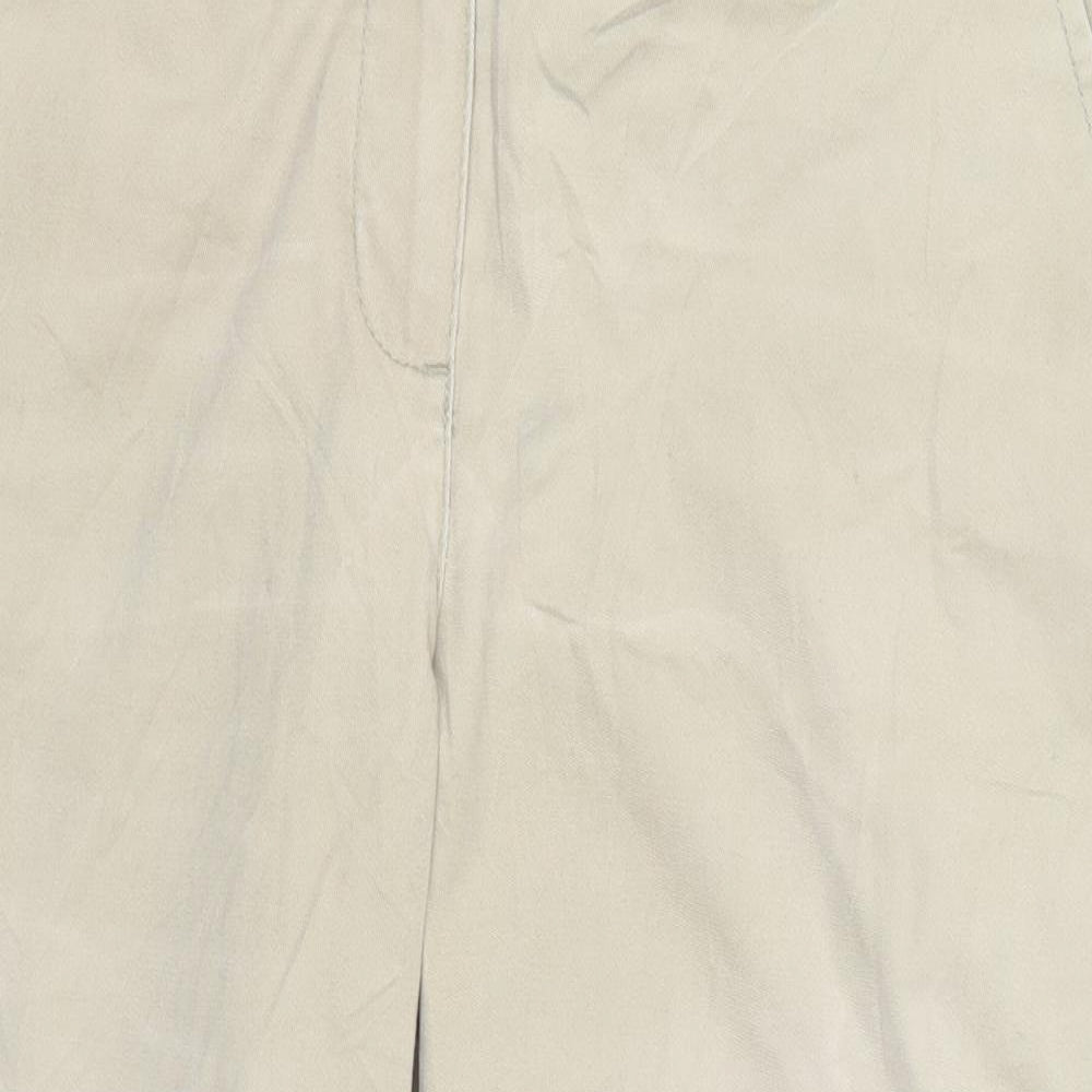 Marks and Spencer Womens Beige   Cropped Trousers Size 12 L20 in