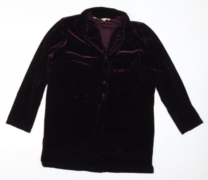 Preloved EWM Womens Purple   Basic Button-Up Size 16 - Front