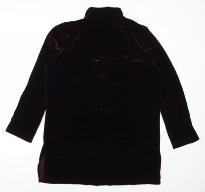 Preloved EWM Womens Purple   Basic Button-Up Size 16 - Back