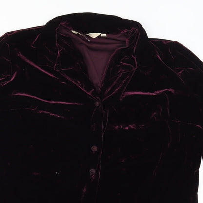 Preloved EWM Womens Purple   Basic Button-Up Size 16 - Detail
