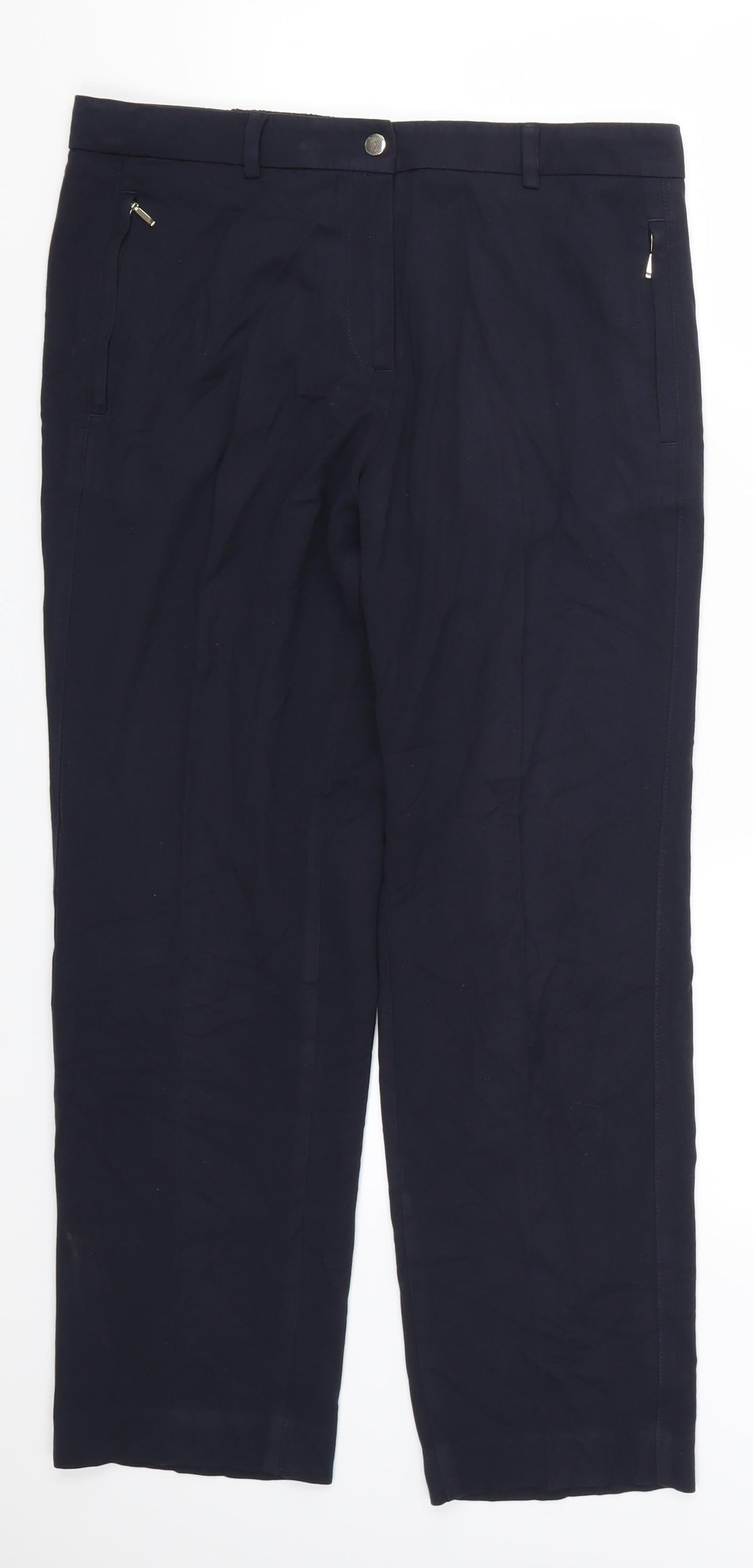 Marks and Spencer Womens Blue   Trousers  Size 12 L26.5 in