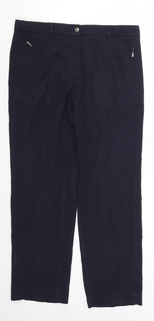 Marks and Spencer Womens Blue   Trousers  Size 12 L26.5 in
