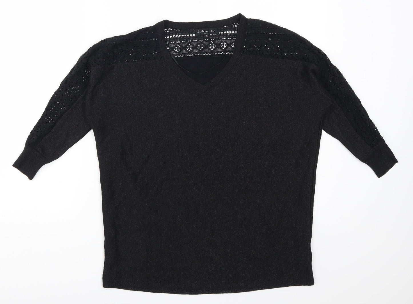F&F Womens Black   Pullover Jumper Size 6