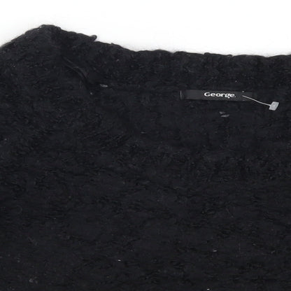 Preloved George Womens Black   Pullover Jumper Size 14 - Detail
