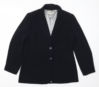Preloved Gold Womens Blue   Jacket Suit Jacket Size 14 - Front