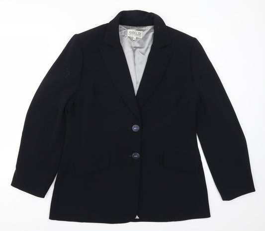 Gold Womens Blue   Jacket Suit Jacket Size 14