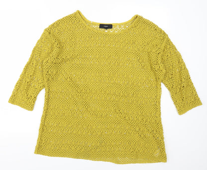 Preloved NEXT Womens Yellow   Pullover Jumper Size 20 - Front