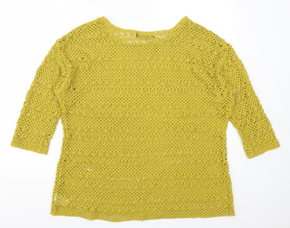 Preloved NEXT Womens Yellow   Pullover Jumper Size 20 - Back