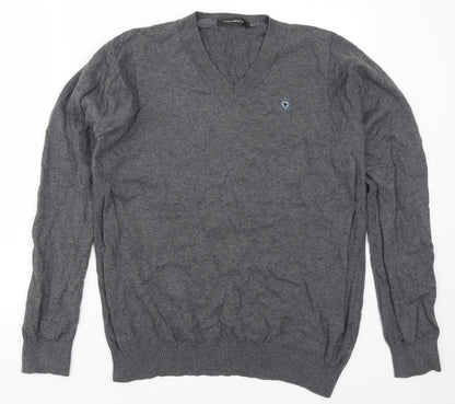 Preloved Full Circle Mens Grey   Pullover Jumper Size L - Front