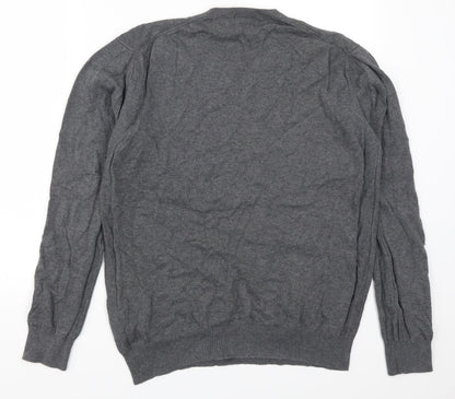 Preloved Full Circle Mens Grey   Pullover Jumper Size L - Back
