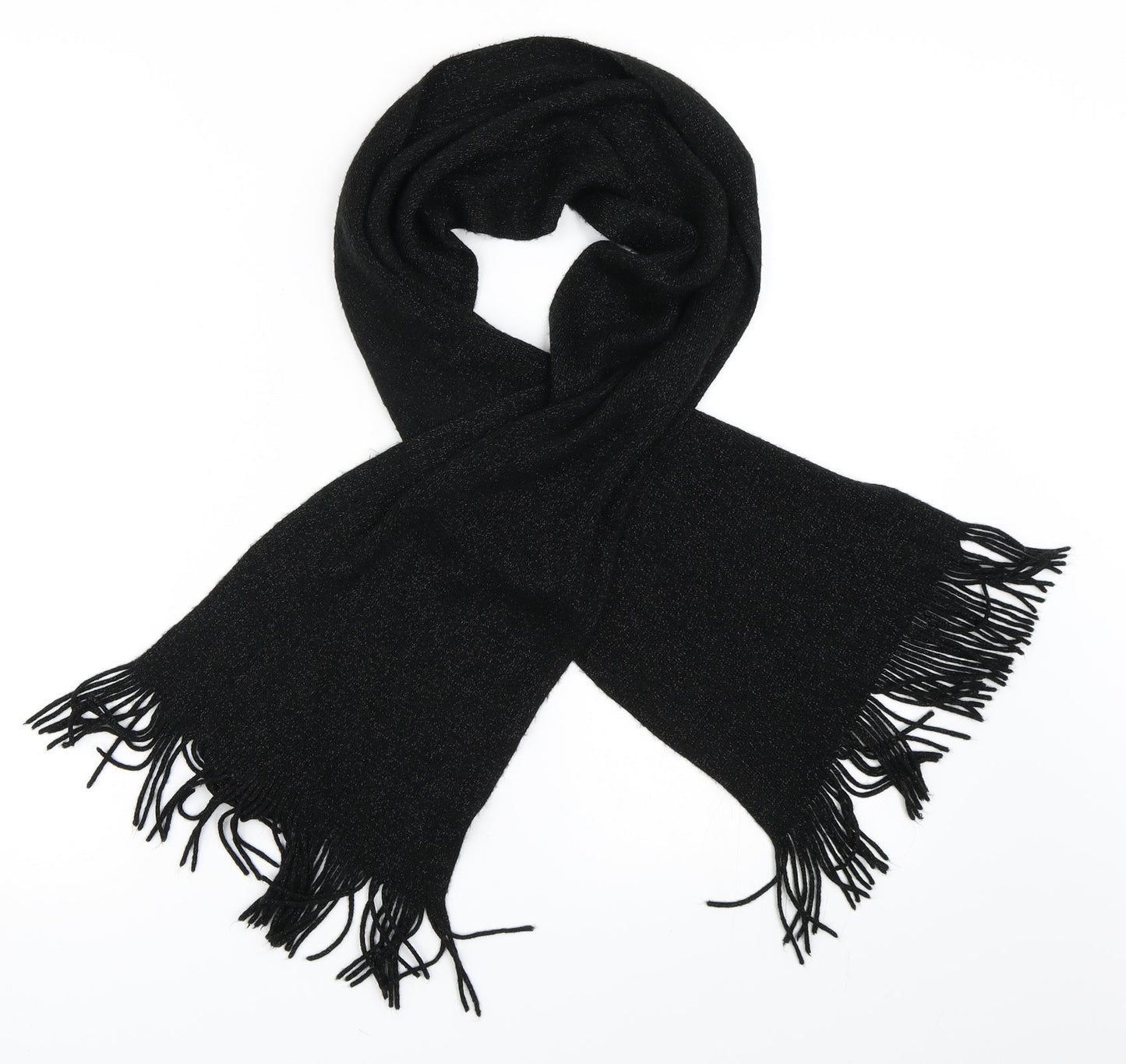Preworn Womens Black    Scarf