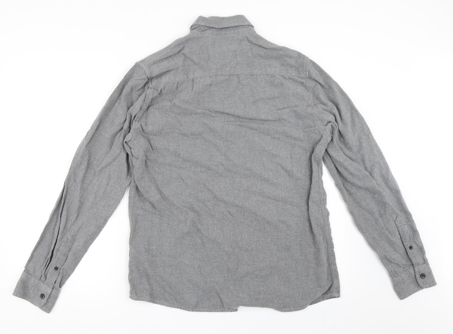 Easy Mens Grey    Button-Up Size M