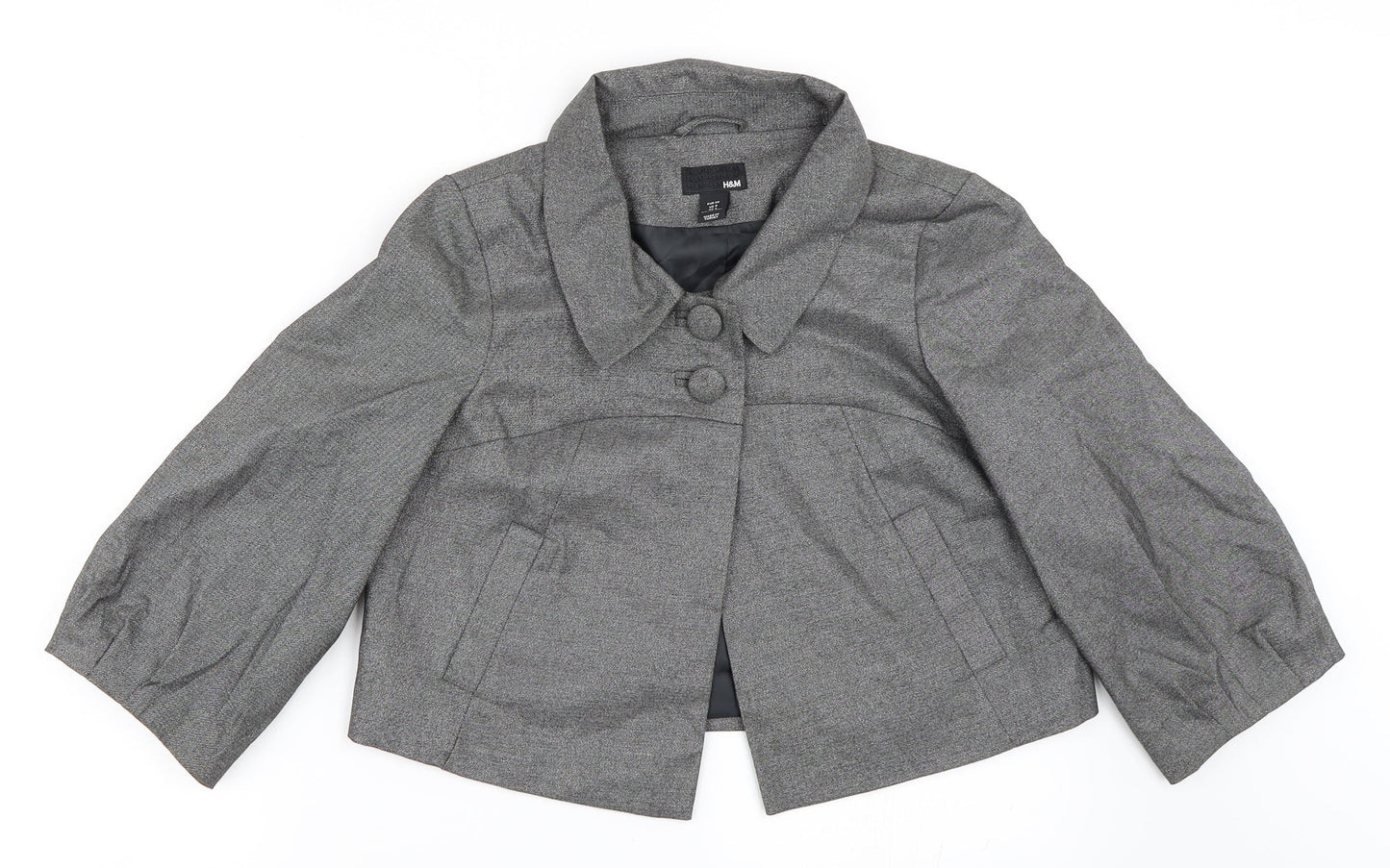 H&M Womens Grey   Jacket Blazer Size 38