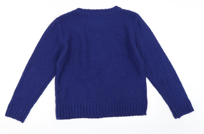 Preloved M&Co Womens Blue   Pullover Jumper Size M - Back