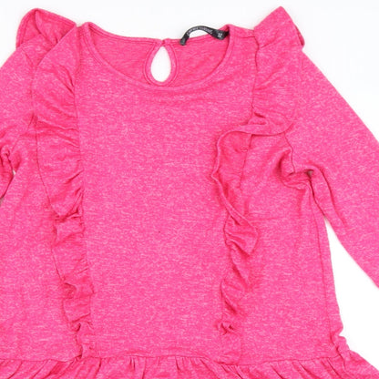 Preloved Expressions Womens Pink   Tunic Jumper Size 12 - Detail