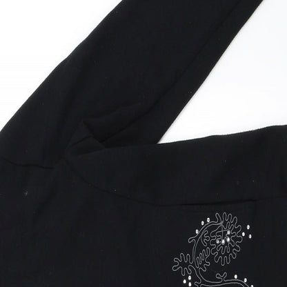 Preloved Fabrizo Womens Black   Full Zip Sweatshirt Size S - Detail