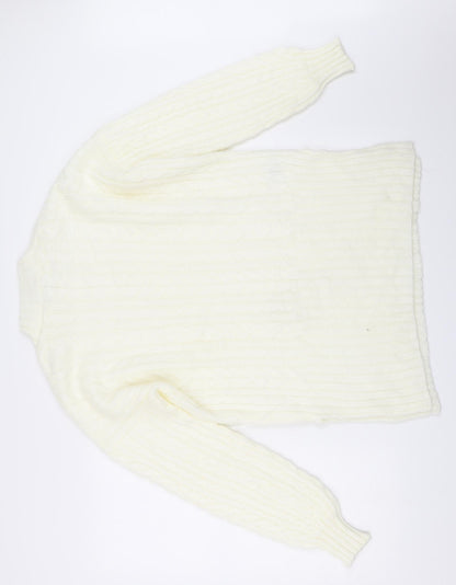 Preloved NEXT Womens Ivory   Tunic Jumper Size M - Back