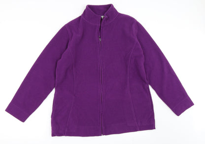 Preloved EWM Womens Purple  Fleece Jacket  Size L - Front
