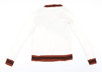 Preloved NEXT Womens White   Pullover Jumper Size 10 - Back