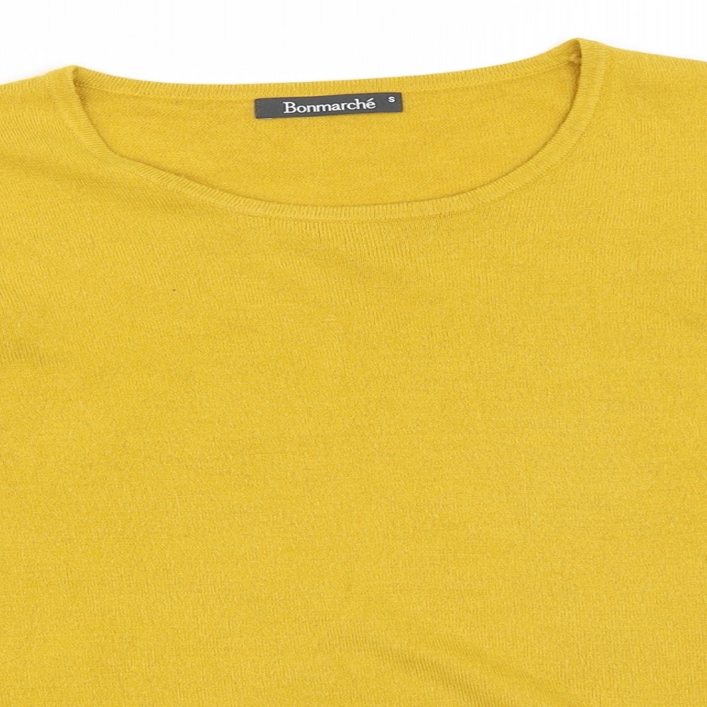 Bonmarché Womens Yellow   Pullover Jumper Size S