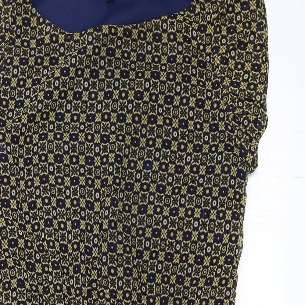 MELA LOVE LONDON Womens Blue Geometric  Shift  Size 12