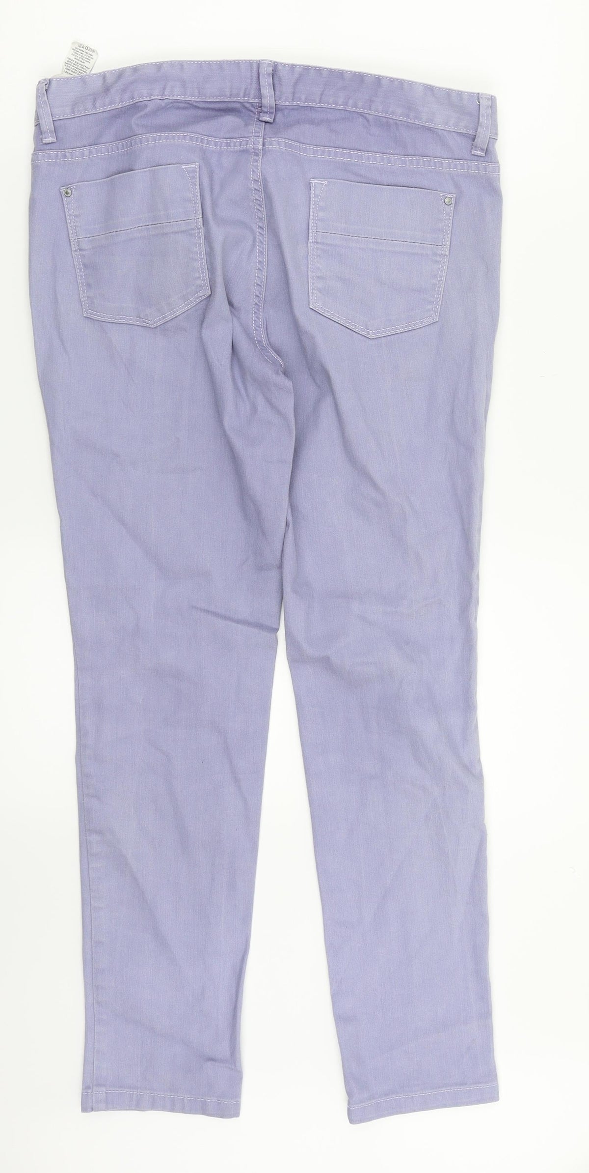 Preloved M&S Womens Purple  Denim Skinny Jeans Size 12 L28 in - Back