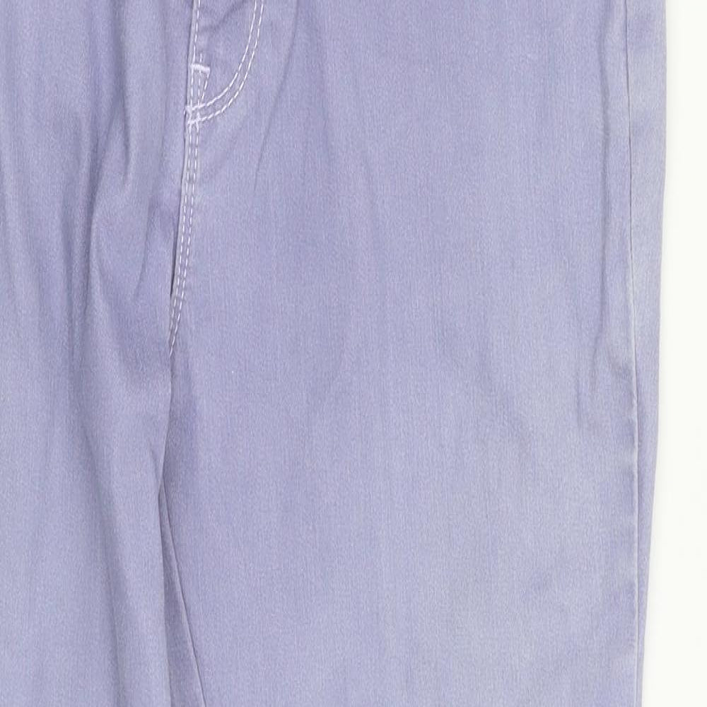 Preloved M&S Womens Purple  Denim Skinny Jeans Size 12 L28 in - Detail