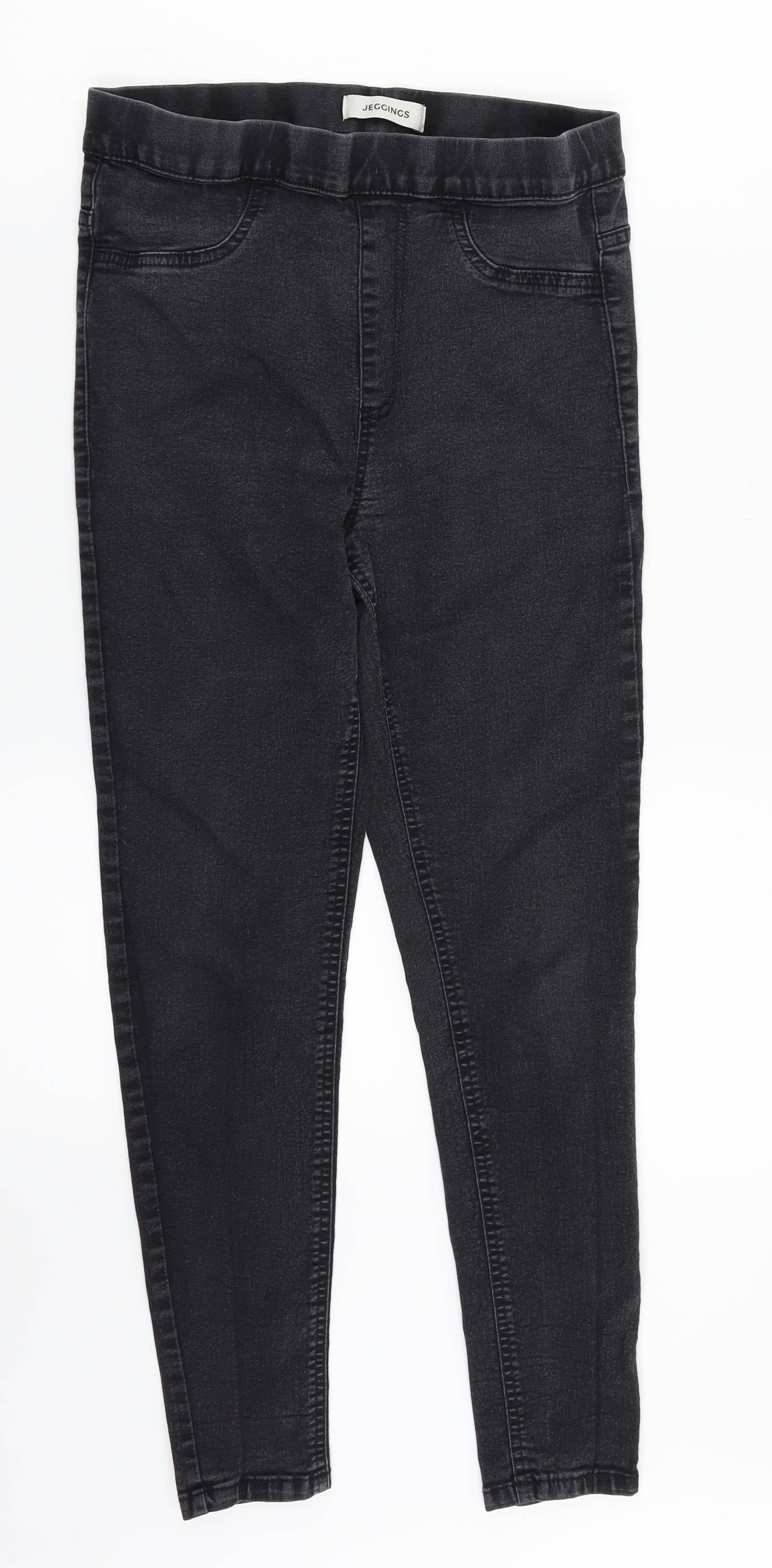 Preloved M&S Womens Black  Denim Jegging Jeans Size 10 L25 in - Front