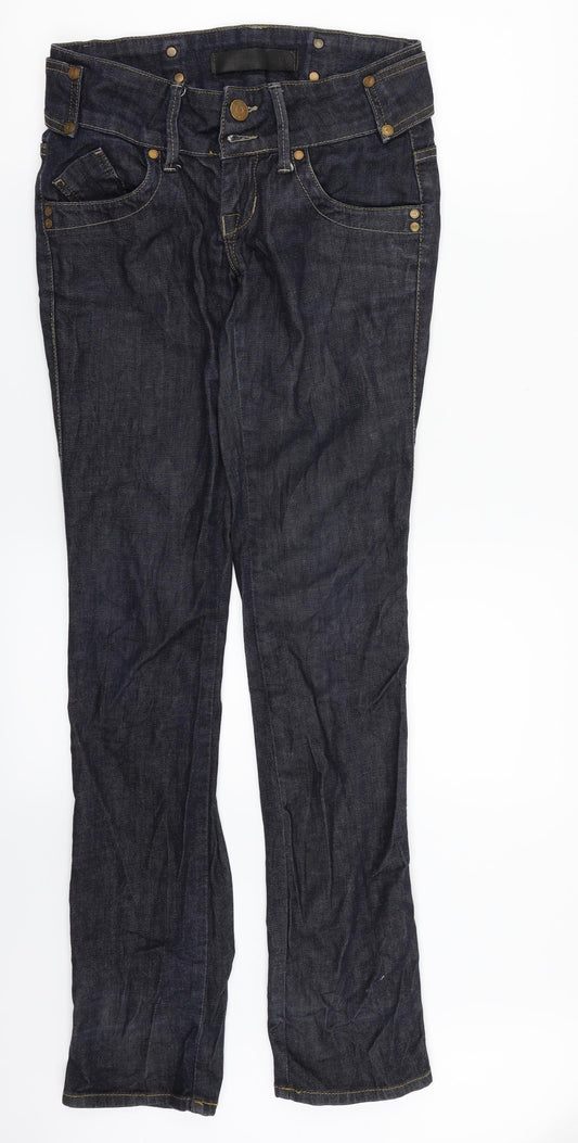 Preloved Gina Jeans Womens Blue  Denim Straight Jeans Size 27 in L34 in - Front